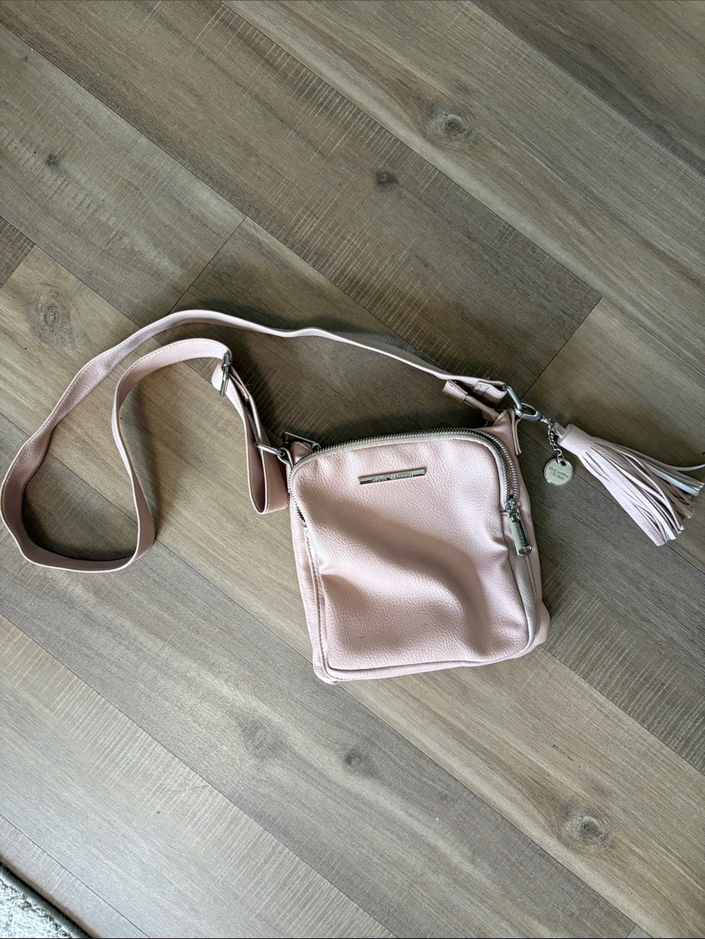 Steve Madden Blush Pink Pebbled Crossbody with Tassel